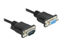 Delock Serielforlængerkabel 3m Sort