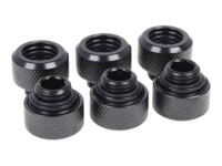 Alphacool Eiszapfen Connector Series HardTube Socket Flydende kølesystem kompressionsarmatur 1-pack Sort