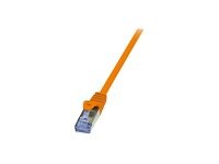 LogiLink PrimeLine CAT 6a SFTP, PiMF 0.25m Patchkabel Orange