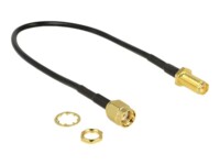 DeLOCK 20cm Antennekabel Sort