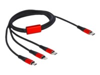 DeLOCK 3 in 1 Kun opladning Lightning-kabel 1m