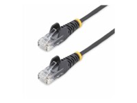 StarTech.com 15m Black Slim CAT6 Ethernet Cable, Snagless, 28AWG, LSZH CAT 5/5e/6 Ikke afskærmet parsnoet (UTP) 15m Patchkabel Sort
