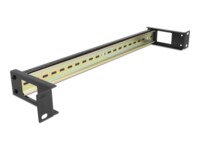 DeLOCK DIN-skinnepanel Sort