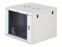 Szafa Digitus Szafa sieciowa wiszaca jednosekcyjna Dynamic 19' 9U, 600x600, drzwi szyba, szary, niezmontowana, 60kg