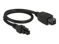 Delock Forlængerkabel til strøm 30cm Sort