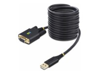 StarTech.com 10ft (3m) USB to Null Modem Serial Adapter Cable, Interchangeable DB9 Screws/Nuts, COM Retention, USB-A to RS232, FTDI, Level-4 ESD Protection, Windows/macOS/ChromeOS/Linux - Rugged TPE Construction (1P10FFCN-USB-SERIAL) USB / serielkabel 3m 