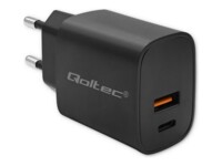 Qoltec Adapter 30Watt 1xUSB-A 2.0 1xUSB-C