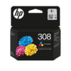 HP 308 Gul Cyan Magenta 120 sider Blæk