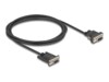 DeLOCK 9-pin D-Sub (DB-9) (female) - 9-pin D-Sub (DB-9) Strøm DC jackstik 5,5 mm (ID: 2,1 mm) (female) Sort 2m Serielt kabel