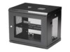 StarTech.com 2 Post 9U 19' Wall Mount Network Cabinet Adjustable 6- - Locking Vented IT Equipment/ Rack Enclosure /Shelf/Hook&Loop Stativindelukkekabinet Sort