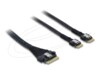 Delock Serial Attached SCSI (SAS) internt kabel Sort