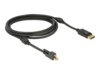 Delock DisplayPort kabel 2m Sort