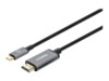 Manhattan USB-C to HDMI Cable, 4K@30Hz, 2m, Black, Male to Male, Three Year Warranty, Polybag Videoadapterkabel 2m Sort