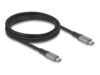 Delock USB Type-C kabel 2m Sort Grå