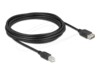Delock USB-kabel 5m Sort