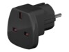 goobay Strøm CEE 7/7 (male) - Effekt BS 1363 (female) Sort Stikadapter