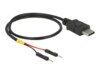 Delock USB / strøm kabel 30cm Sort