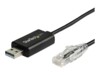 StarTech.com 6 ft (1.8 m) Cisco USB Console Cable - USB to RJ45 Rollover Cable - 460Kbps - Windows, Mac and Linux Compatible - M/M (ICUSBROLLOVR) 1.8m Serielt kabel Sort