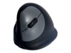 R-Go HE Mouse Ergonomisk mus, Medium (165-195mm), Venstre, Trådløs Trådløs Sort Sølv