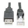 Eaton Tripp Lite Series USB to RJ45 Rollover Console Cable (M/M) - Cisco Compatible, 250 Kbps, 6 ft., Black Dobbelt afskærmet 1.83m Serielt kabel Sort