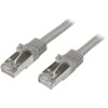 StarTech.com 3m CAT6 Ethernet Cable, 10 Gigabit Shielded Snagless RJ45 100W PoE Patch Cord, CAT 6 10GbE SFTP Network Cable w/Strain Relief, Grey, Fluke Tested/Wiring is UL Certified/TIA - Category 6 - 26AWG (N6SPAT3MGR) CAT 6 Kabel med afskærmning med fol