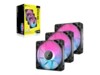 CORSAIR iCUE Link RX120 RGB Triple Starter Kit Fan 3-pack Sort 120 mm