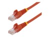 StarTech.com 3m Red Cat5e / Cat 5 Snagless Patch Cable CAT 5e Ikke afskærmet parsnoet (UTP) 3m Patchkabel Rød