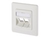 METZ CONNECT Keystone Anschlussdose UP 2 Port unbestuckt reinweiss
