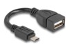 Delock USB-kabel 11cm Sort