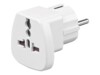 goobay Strøm CEE 7/7 (male) - Effekt BS 1363 Effekt NEMA 5-15 Strøm CEI 23-16 Effekt SEV 1011 (female) Hvid Stikadapter