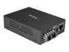 StarTech.com Multimode SC Fiber Media Converter - 1000BASE-SX Fiber Optic to Copper Bridge - Network - 550m Fibermedieomformer Ethernet Fast Ethernet