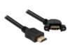 Delock HDMI-kabel med Ethernet 1m Sort