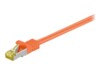 goobay CAT 7 SFTP, PiMF 25cm Patchkabel Orange