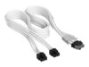 CORSAIR 8 pin PCI Express-strøm (male) - 16-pin PCI Express-strøm (male) Hvid Strømkabel