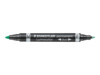 STAEDTLER Lumocolor duo Dobbeltspids-markør Grøn