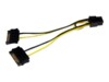 StarTech.com 6in SATA Power to 6 Pin PCI Express Video Card Power Cable Adapter - SATA to 6 pin PCIe power Strømkabel 15cm