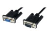 StarTech.com 2m Black DB9 RS232 Serial Null Modem Cable F/M - DB9 Male to Female - 9 pin Null Modem Cable - 1x DB9 (M), 1x DB9 (F), Black Nulmodem-kabel 2m Sort