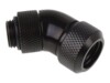 Alphacool Eiszapfen 13 mm HardTube compression fitting 45° rotatable G1/4 Flydende kølesystems kompresseion vinklet fitting 1-pack Sort