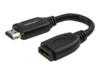 StarTech.com 6in High Speed HDMI Port Saver Cable with 4K 60Hz - Short HDMI 2.0 Male to Female Adapter Cable - Port Extender (HD2MF6INL) HDMI-forlængerkabel 15.2cm Sort