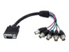 StarTech.com 1 ft. (0.3 m) VGA to BNC Cable - HD15 VGA to 5 BNC - Male/Female - BNC Cable (VGABNCMF1) VGA-kabel 30cm Sort