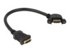Delock Panel-mount HDMI-kabel 25cm Sort