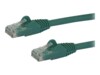 StarTech.com 1m CAT6 Cable - Green Snagless CAT 6 Wire - 100W RJ45 UTP 650MHz Category 6 Network Patch Cord UL/TIA (N6PATC1MGN) CAT 6 Ikke afskærmet parsnoet (UTP) 1m Patchkabel Grøn
