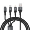 Dudao L3E USB-A til USB-C/USB-C/Lightning 66W