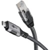 goobay CAT 6 Kabel med folie og kobberfletning (FTP) 2m Netværkskabel Sort Sølv