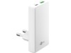 USB-C™ PD GaN Dual Fast Charger 90° Flat (45 W) white, white