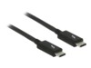Delock Thunderbolt kabel 1m Sort