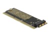 DeLOCK PCI Express x16 (x4 / x8) Card to 1 x NVMe M.2 Key M for Server Lagringskontrol