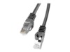 Lanberg CAT 6 Kabel med folie og kobberfletning (FTP) 1.5m Patchkabel Sort RAL 9004