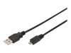 DIGITUS USB-kabel 1m Sort