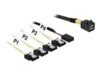 DeLOCK Seriel ATA/SAS-kabel Sort Gul 1m